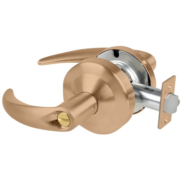 Schlage Grade 1 Bath/Bedroom Privacy Lock, Omega Lever, Non-Keyed, Satin Bronze Finish, Non-Handed ND40S OME 612 - main